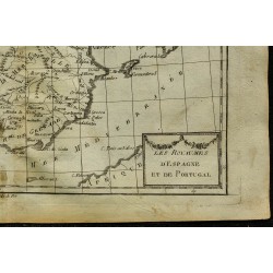 1784 - Carte des Royaumes d'Espagne et de Portugal 