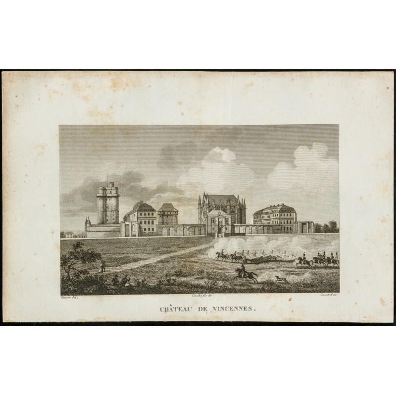 Gravure de 1829 - Château de Vincennes - 1