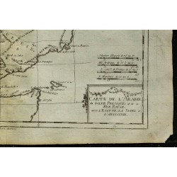 1784 - Carte ancienne de l'Arabie 