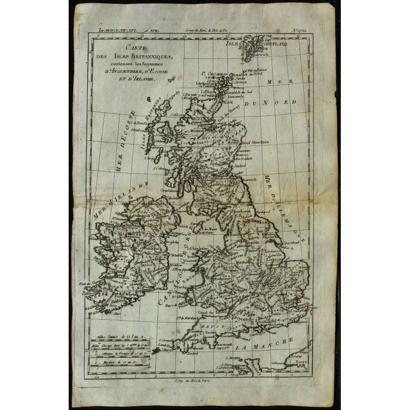 1784 - Carte des Isles Britanniques 1784 - Carte des Isles Britanniques