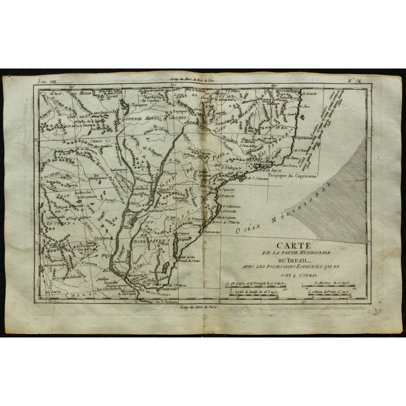 1784 - Carte ancienne du Brésil & Uruguay 1784 - Carte ancienne du Brésil & Uruguay
