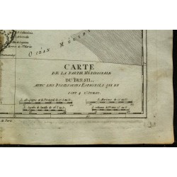 1784 - Carte ancienne du Brésil & Uruguay 