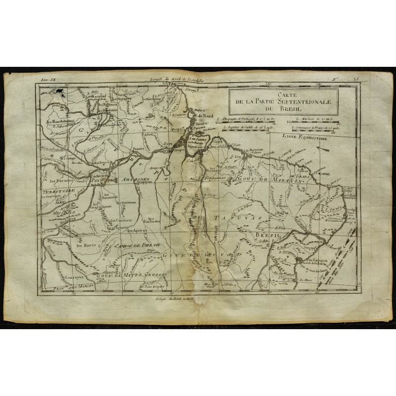 1784 - Carte de la partie septentrionale du Brésil 