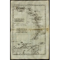 1784 - Carte ancienne des Antilles 
