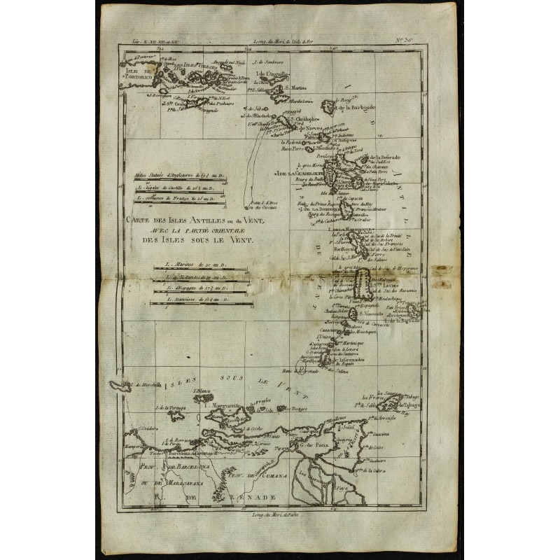 1784 - Carte ancienne des Antilles 1784 - Carte ancienne des Antilles