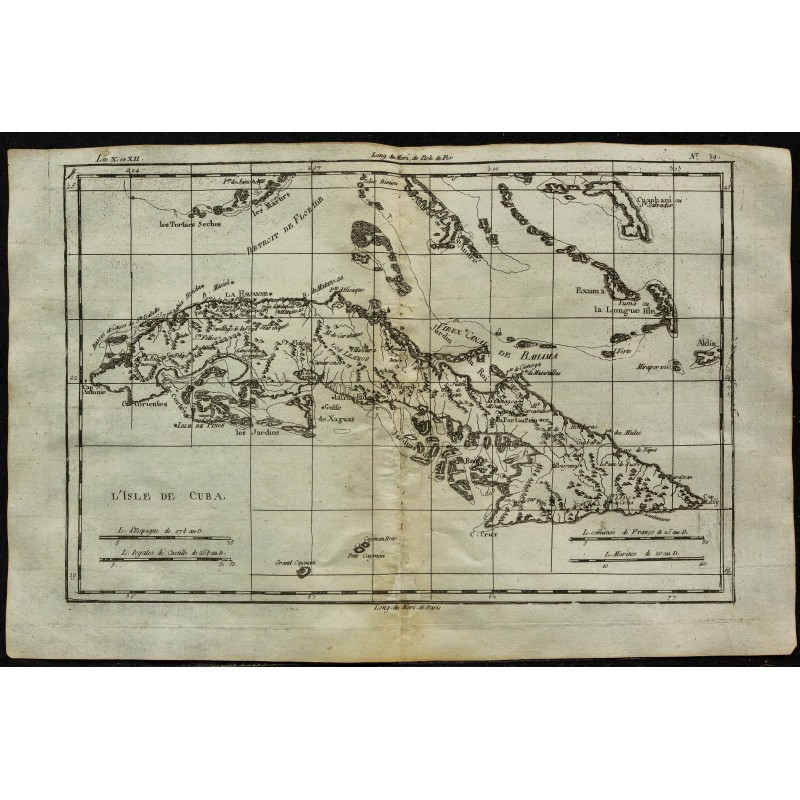 1784 - Carte de l'île de Cuba 