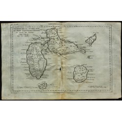 1784 - Carte de la Guadeloupe, Marie-Galante et La Désirade 