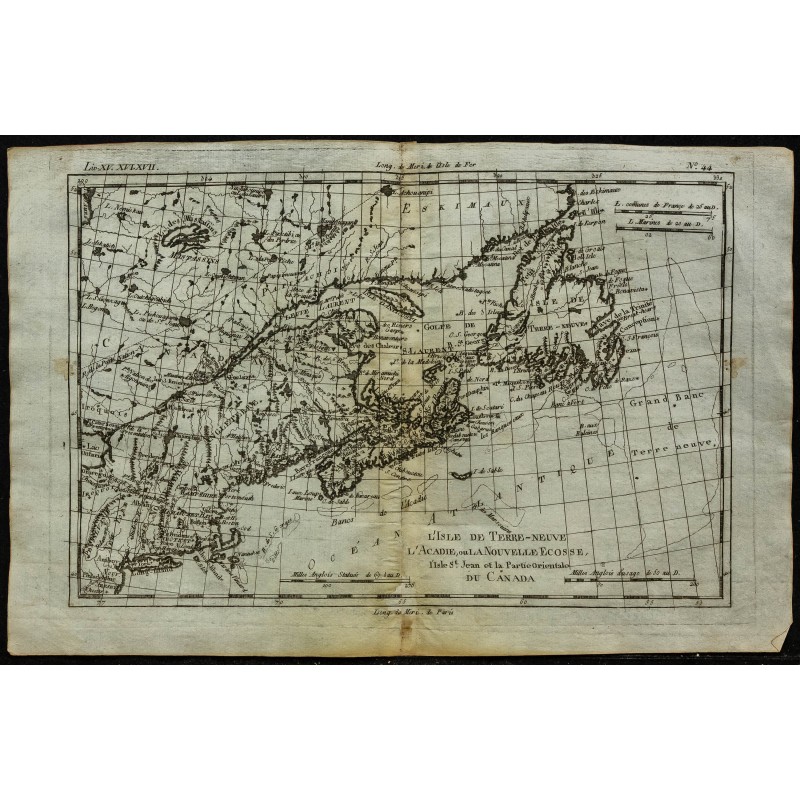1784 - Carte de Terre-Neuve & Nouvelle Écosse 1784 - Carte de Terre-Neuve & Nouvelle Écosse