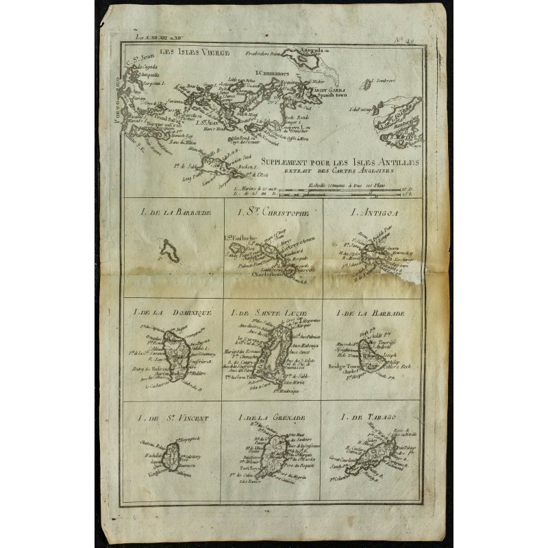 1784 - Carte des îles des Antilles 1784 - Carte des îles des Antilles