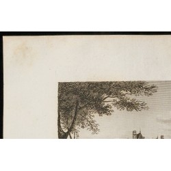 Gravure de 1829 - Chateau de Madrid au Bois de Boulogne - 2