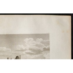 Gravure de 1829 - Chateau de Madrid au Bois de Boulogne - 3