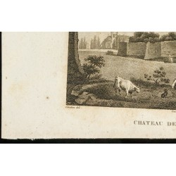 Gravure de 1829 - Château de Luzarches - 4