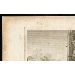 Gravure de 1829 - St Pierre de Beauvais et Palais épiscopal - 2