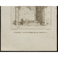 Gravure de 1829 - Tombeau d'enguerrand de Marigny - 3