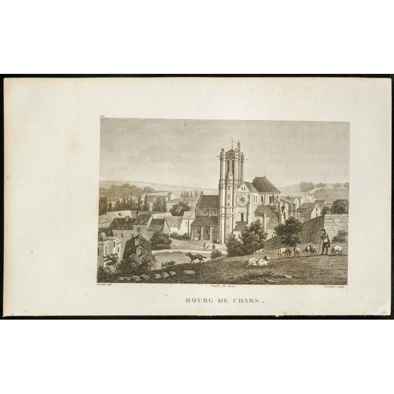Gravure de 1829 - Bourg de Chars - 1