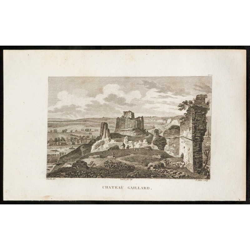 Gravure de 1829 - Chateau Gaullard - 1