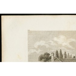 Gravure de 1829 - Ermitage de J.J. Rousseau à Montmorency - 2