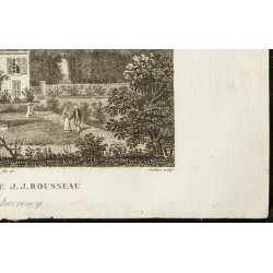 Gravure de 1829 - Ermitage de J.J. Rousseau à Montmorency - 5