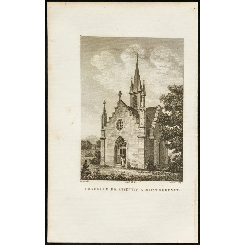 Gravure de 1829 - Chapelle de Gréty à Montmorency - 1