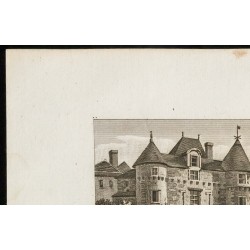 Gravure de 1829 - Château d'Hière près Villeneuve St Georges - 2