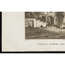 Gravure de 1829 - Château d'Hière près Villeneuve St Georges - 4