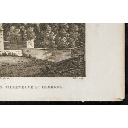 Gravure de 1829 - Château d'Hière près Villeneuve St Georges - 5