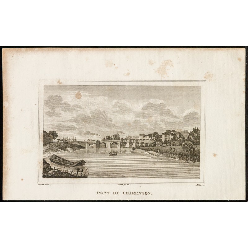 Gravure de 1829 - Pont de Charenton - 1