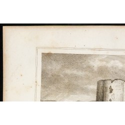 Gravure de 1829 - Tour de Guinette à Etampes - 2