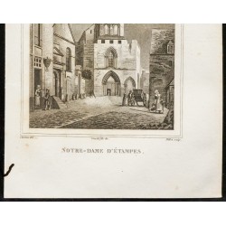 Gravure de 1829 - Notre-Dame d'Etampes - 3