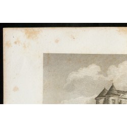 Gravure de 1829 - Château de Bruyères, près d'Arpajon - 2