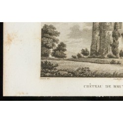 Gravure de 1829 - Château de Bruyères, près d'Arpajon - 4