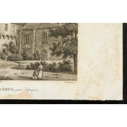 Gravure de 1829 - Château de Bruyères, près d'Arpajon - 5