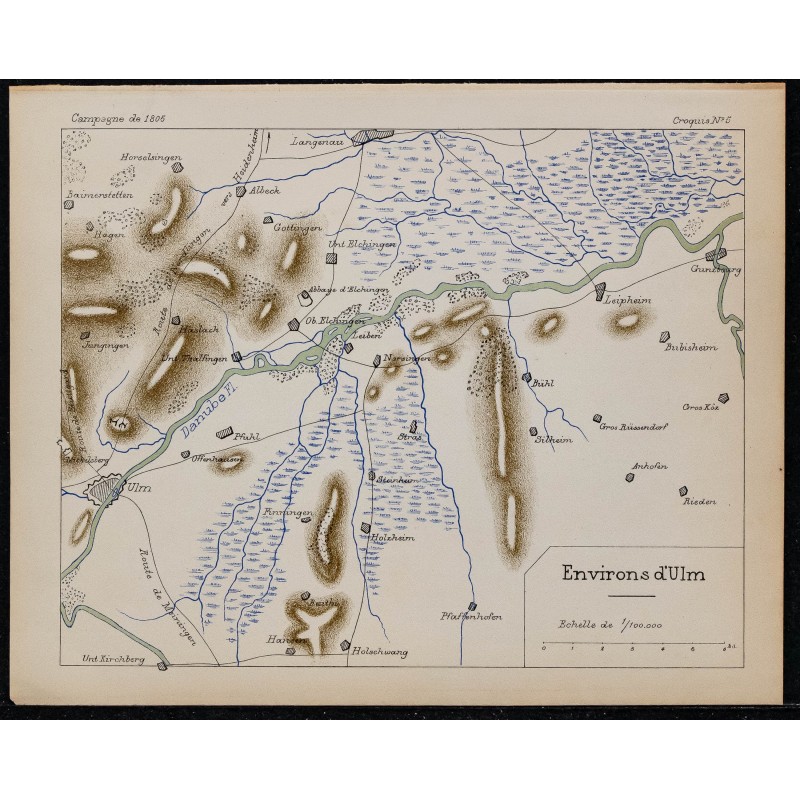 1900 - Plan stratégique de la bataille d'Ulm 