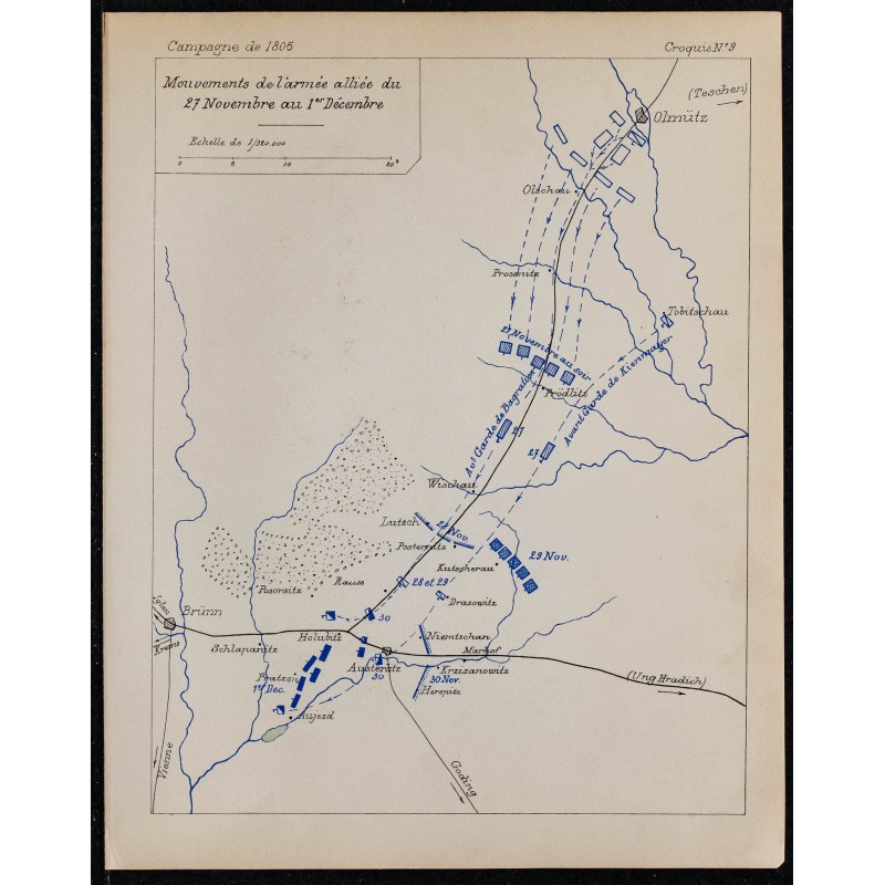 1900 - Mouvements armée alliée près d'Austerlitz 