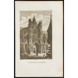 Gravure de 1829 - Cathédrale d'Evreux - 1