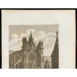 Gravure de 1829 - Cathédrale d'Evreux - 2