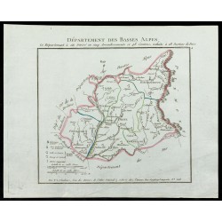 Gravure de 1802 - Département des Basses-Alpes - 1