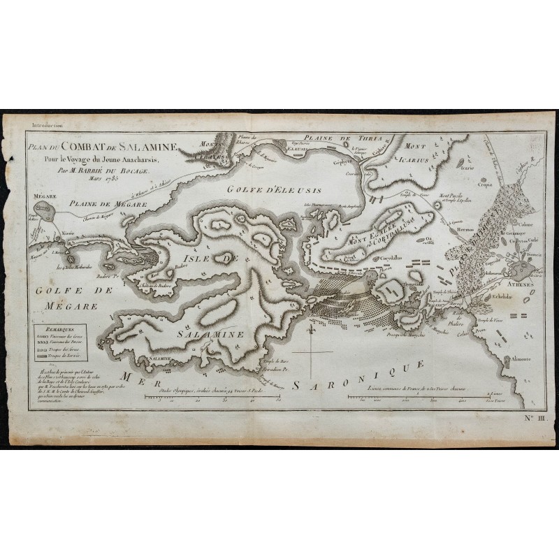 1788 - Plan de la bataille de Salamine 