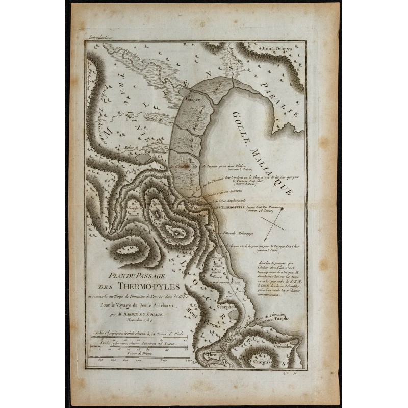 1788 - Carte du passage des Thermopyles 