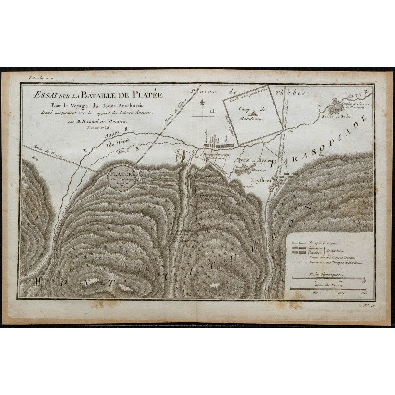 1788 - Carte de la Bataille de Platées 