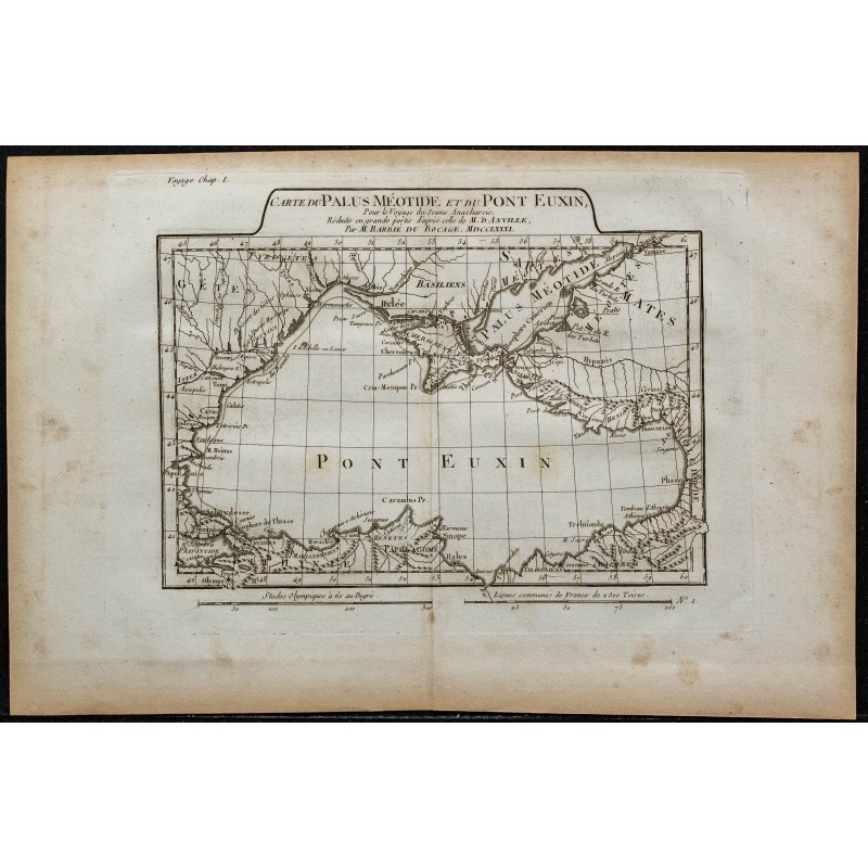 1788 - Carte de la mer noire et de la mer d'Azov 1788 - Carte de la mer noire et de la mer d'Azov