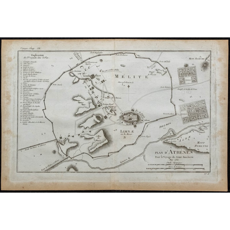 1788 - Plan de la ville antique d'Athènes 1788 - Plan de la ville antique d'Athènes