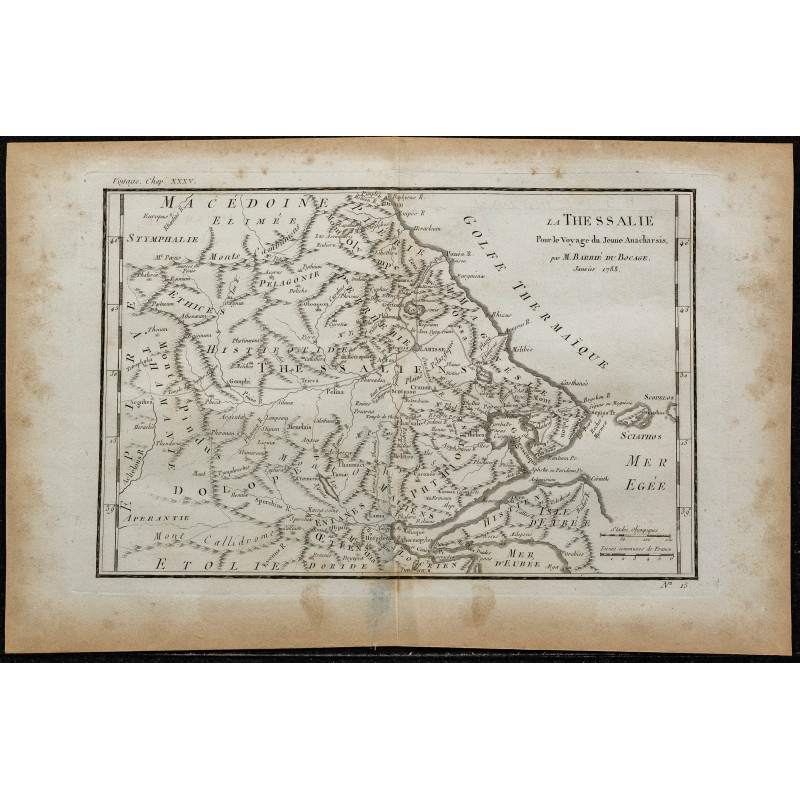 1788 - Carte de la Thessalie 