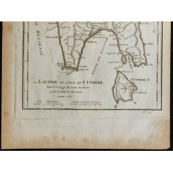 1788 - Carte de la Laconie et de l’île de Cythère 