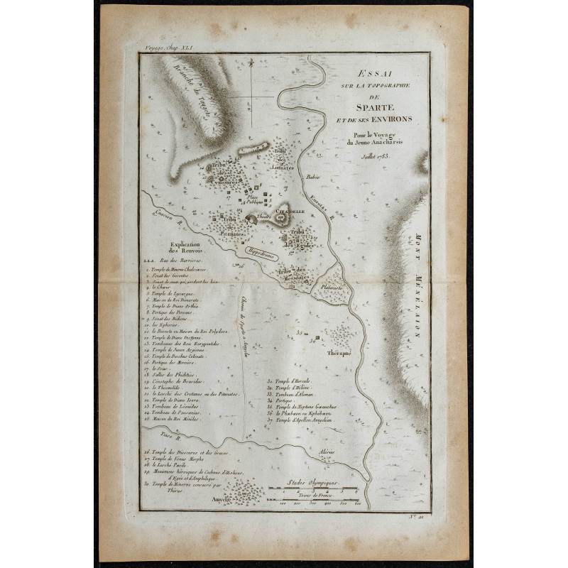 1788 - Carte topographique de Sparte 1788 - Carte topographique de Sparte