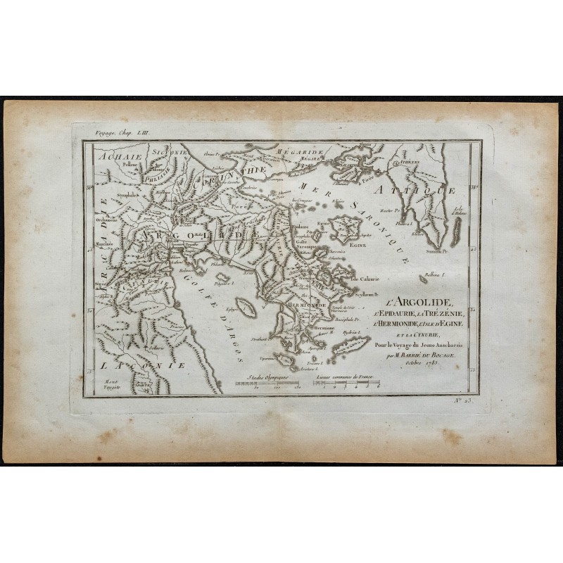 1788 - Carte de l'Argolide, Épidaurie ... 