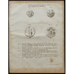 1788 - Planche de médailles antiques grecques 