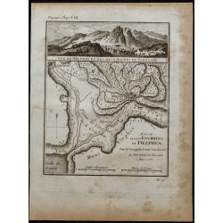 1788 - Carte de Delphes et vue du mont Parnasse 
