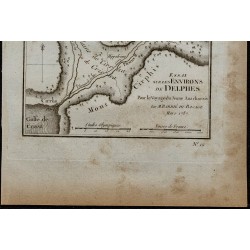 1788 - Carte de Delphes et vue du mont Parnasse 