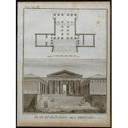 1788 - Plan des Propylées à l'Acropole d'Athènes 